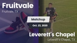 Matchup: Fruitvale vs. Leverett's Chapel  2020