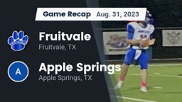 Recap: Fruitvale  vs. Apple Springs  2023