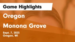 Oregon  vs Monona Grove  Game Highlights - Sept. 7, 2023