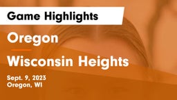 Oregon  vs Wisconsin Heights  Game Highlights - Sept. 9, 2023
