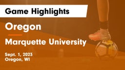 Oregon  vs Marquette University  Game Highlights - Sept. 1, 2023