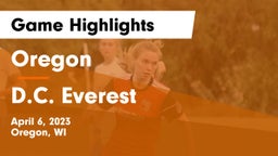 Oregon  vs D.C. Everest  Game Highlights - April 6, 2023