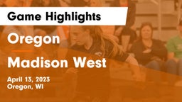 Oregon  vs Madison West  Game Highlights - April 13, 2023