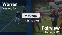 Matchup: Warren vs. Fairview  2016
