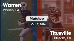 Matchup: Warren vs. Titusville  2016
