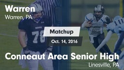 Matchup: Warren vs. Conneaut Area Senior High 2016