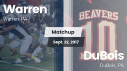 Matchup: Warren vs. DuBois  2017