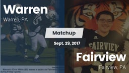 Matchup: Warren vs. Fairview  2017