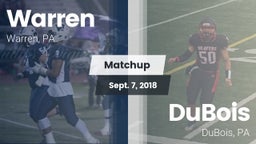 Matchup: Warren vs. DuBois  2018