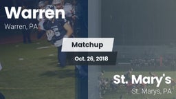 Matchup: Warren vs. St. Mary's  2018