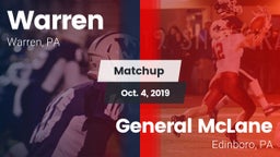 Matchup: Warren vs. General McLane  2019