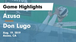 Azusa  vs Don Lugo  Game Highlights - Aug. 19, 2019