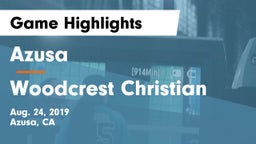 Azusa  vs Woodcrest Christian Game Highlights - Aug. 24, 2019
