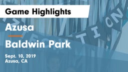 Azusa  vs Baldwin Park  Game Highlights - Sept. 10, 2019