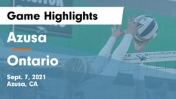 Azusa  vs Ontario  Game Highlights - Sept. 7, 2021