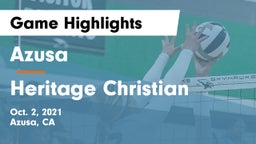 Azusa  vs Heritage Christian Game Highlights - Oct. 2, 2021