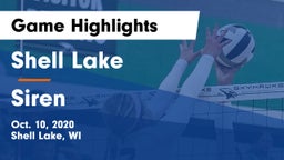 Shell Lake  vs Siren  Game Highlights - Oct. 10, 2020