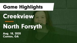 Creekview  vs North Forsyth  Game Highlights - Aug. 18, 2020