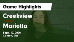 Creekview  vs Marietta  Game Highlights - Sept. 10, 2020