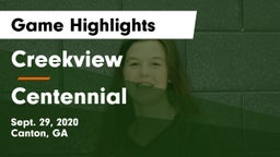 Creekview  vs Centennial Game Highlights - Sept. 29, 2020