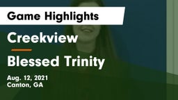 Creekview  vs Blessed Trinity  Game Highlights - Aug. 12, 2021