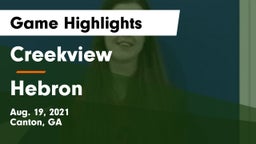 Creekview  vs Hebron Game Highlights - Aug. 19, 2021