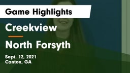 Creekview  vs North Forsyth  Game Highlights - Sept. 12, 2021