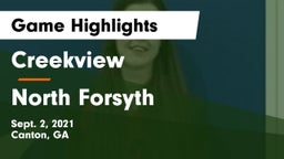 Creekview  vs North Forsyth Game Highlights - Sept. 2, 2021