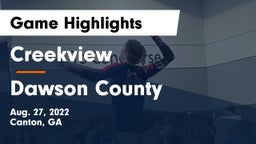 Creekview  vs Dawson County  Game Highlights - Aug. 27, 2022