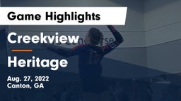 Creekview  vs Heritage  Game Highlights - Aug. 27, 2022