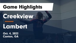 Creekview  vs Lambert  Game Highlights - Oct. 4, 2022