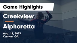 Creekview  vs Alpharetta  Game Highlights - Aug. 12, 2023