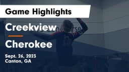 Creekview  vs Cherokee  Game Highlights - Sept. 26, 2023