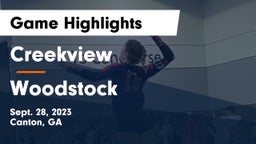 Creekview  vs Woodstock  Game Highlights - Sept. 28, 2023