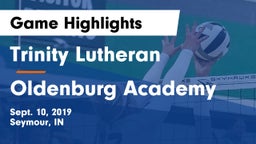 Trinity Lutheran  vs Oldenburg Academy  Game Highlights - Sept. 10, 2019