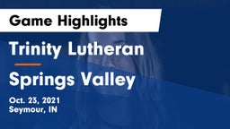 Trinity Lutheran  vs Springs Valley  Game Highlights - Oct. 23, 2021