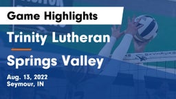 Trinity Lutheran  vs Springs Valley  Game Highlights - Aug. 13, 2022