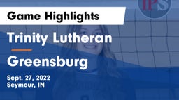 Trinity Lutheran  vs Greensburg  Game Highlights - Sept. 27, 2022