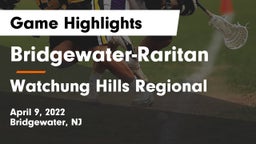 Bridgewater-Raritan  vs Watchung Hills Regional  Game Highlights - April 9, 2022