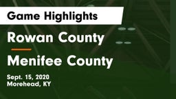 Rowan County  vs Menifee County  Game Highlights - Sept. 15, 2020