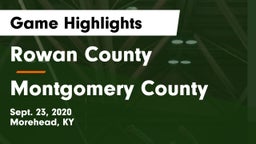Rowan County  vs Montgomery County  Game Highlights - Sept. 23, 2020
