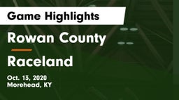 Rowan County  vs Raceland  Game Highlights - Oct. 13, 2020