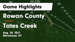 Rowan County  vs Tates Creek Game Highlights - Aug. 28, 2021