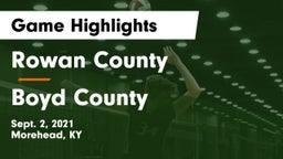 Rowan County  vs Boyd County Game Highlights - Sept. 2, 2021