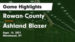 Rowan County  vs Ashland Blazer  Game Highlights - Sept. 14, 2021