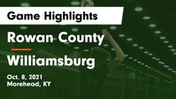 Rowan County  vs Williamsburg   Game Highlights - Oct. 8, 2021