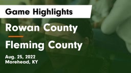 Rowan County  vs Fleming County  Game Highlights - Aug. 25, 2022