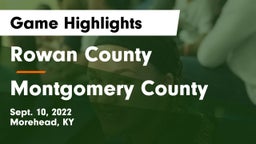 Rowan County  vs Montgomery County  Game Highlights - Sept. 10, 2022