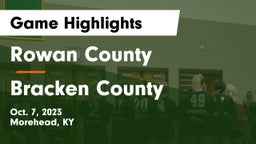 Rowan County  vs Bracken County Game Highlights - Oct. 7, 2023
