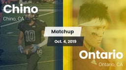 Matchup: Chino  vs. Ontario  2019